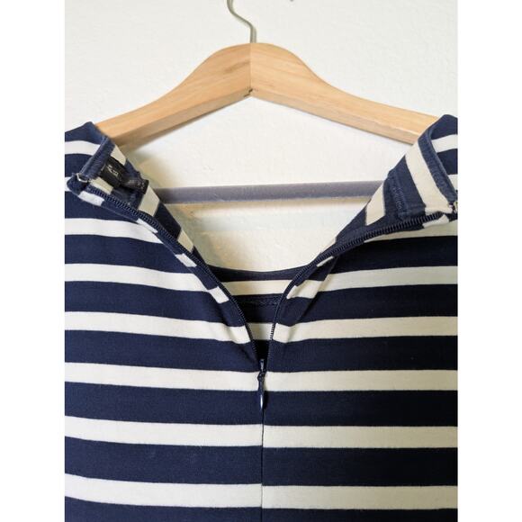 J.Crew 365 Breton Stripe Navy White Fit and Flare Dress Size 2X Nautical Beachy - Picture 10 of 12